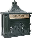 vidaXL Boîte aux lettres murale avec serrure Vert Aluminium 40,5 x 16 x 45 cm