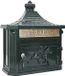 vidaXL Boîte aux lettres murale avec serrure Vert Aluminium 40,5 x 16 x 45 cm