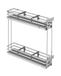 GTV Keukenorganizer MovixPRO | Cargo-uitvoering | uittrekbaar reksysteem | buitenbreedte 150 mm | 2 planken | zonder rails | chroom
