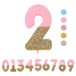 Talking Tables Roze nummer 2 verjaardagskaars met gouden glitter