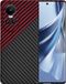 Techsuit Carbonite FiberShell Carbon Back Cover hoesje voor Oppo Reno10/Reno10 Pro - Rood/Zwart