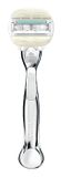 Gillette Venus ComfortGlide Sensitive Scheermesjes pour Femmes, Argent/Blanc, 5 Lames, 2 Lames de Rechange, Support