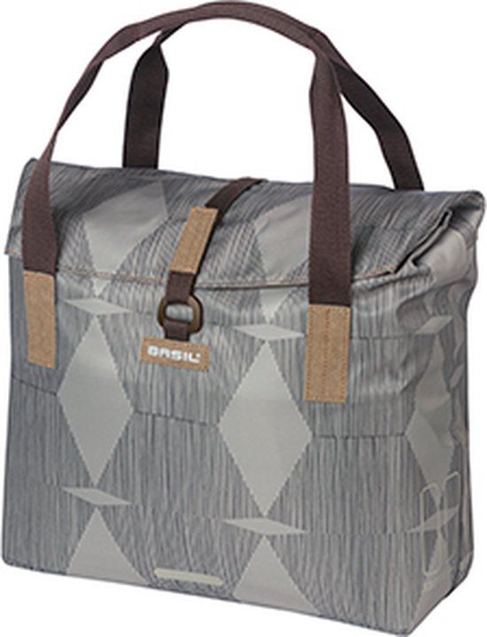 Basil Elegance Fietsshopper - Enkele Fietstas - 20 Liter - Chateau Taupe