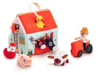 Ferme jeu avec 8 pièces, 6 animaux, un tracteur, un fermier, convient aux enfants à partir de 18 mois