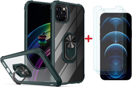 BixB iPhone 12 Mini Hoesje Geborsteld TPU case - Groen