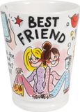 Blond Amsterdam XL beker Best Friend, Aardewerk, Multikleur, 500 ml