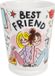 Blond Amsterdam XL beker Best Friend, Aardewerk, Multikleur, 500 ml