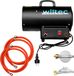 Wiltec ventilateur de chauffage au gaz 15 kW, y compris régulateur de pression de gaz pour l'Italie (700 mbar), canon de chauffage au gaz avec moteur de 30 W, générateur d'air chaud en acier, réchauffeur de chantier alimenté au GPL