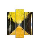 Homemania Muurafbeelding Avenue met bomen, 3 stuks, natuur en landschappen per woonkamer, slaapkamer, meerkleurig, 57 x 0,3 x 60 cm, HM203MDF78, MDF