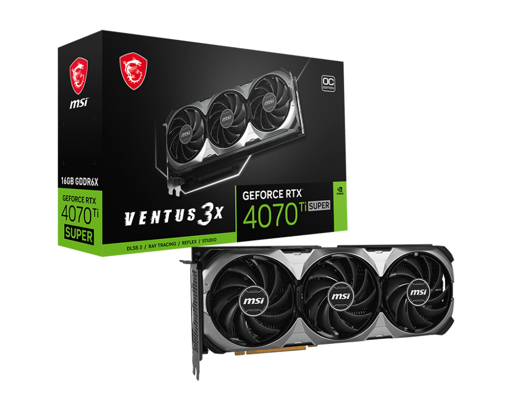 MSI VENTUS  GeForce RTX 4070 Ti SUPER 16G VENTUS 3X OC