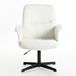 39F FURNITURE DREAM Ergonomische Scandinavische stoel, 360 graden draaibaar, in hoogte verstelbaar, zachte stof, wit, bouclette, 66 x 63 x 82-94 cm
