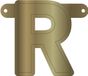 Folat Banner Letter R Metallic Goud