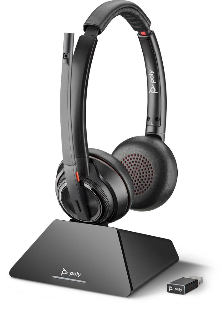 Plantronics Poly W8220 Headset - Draadloos - Bluetooth - Zwart