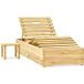 Maison Exclusive - Bain de soleil de jardin avec table et coussin pin imprégné