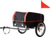 Remorque de vélo pliable - 120 litres - Avec housse de pluie et drapeau - Noir