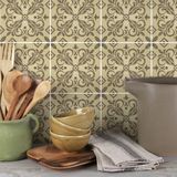 Ambiance Sticker Zelfklevende tegelmuurstickers voor keuken en badkamer - 9 Aldoni Azulejos tegelstickers - 9 stickers 10x10cm