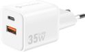 Forcell GaN III 35W Netlader met USB-C + USB-poorten, Mini-formaat, Wit