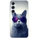 Samsung Galaxy A35 5G Chat a lunette Bedrukt siliconen hoesje