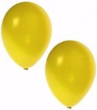 Merkloos / Sans marque Shoppartners Bv 10 stuks metallic gele ballonnen 36 cm