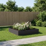 VidaXL Plantenbak zwart 80 x 80 x 20 cm koudgewalst staal