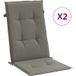 Maison Exclusive - Lot de 2 Coussins de Chaise à Dossier Haut, Gris Foncé Mélangé
