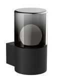 Xanlite Wandlamp, bedraad, IP44, zwart