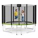 4FIZJO CLASSIC Trampolin 374 cm 12 ft, Stahlrahmen, PE-Netz, PVC-Abdeckung, 5+ Jahre, grün