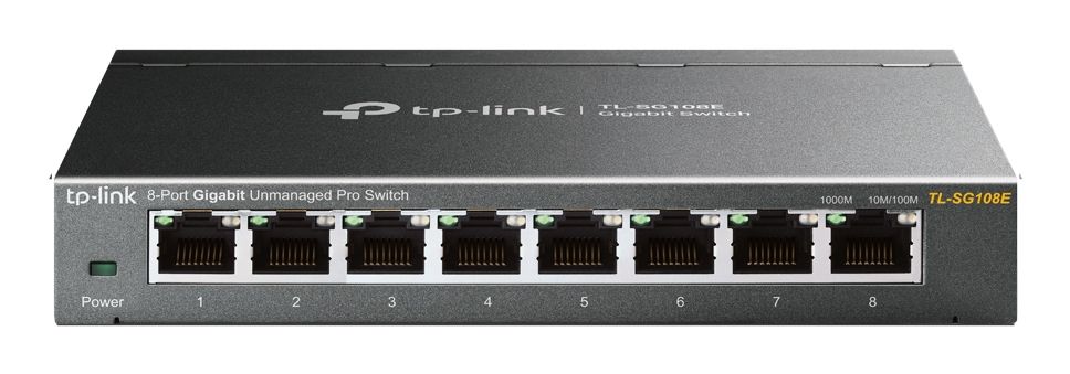 TP-Link TL-SG108E netwerk-switch Managed L2 Gigabit Ethernet (10/100/1000) Zwart