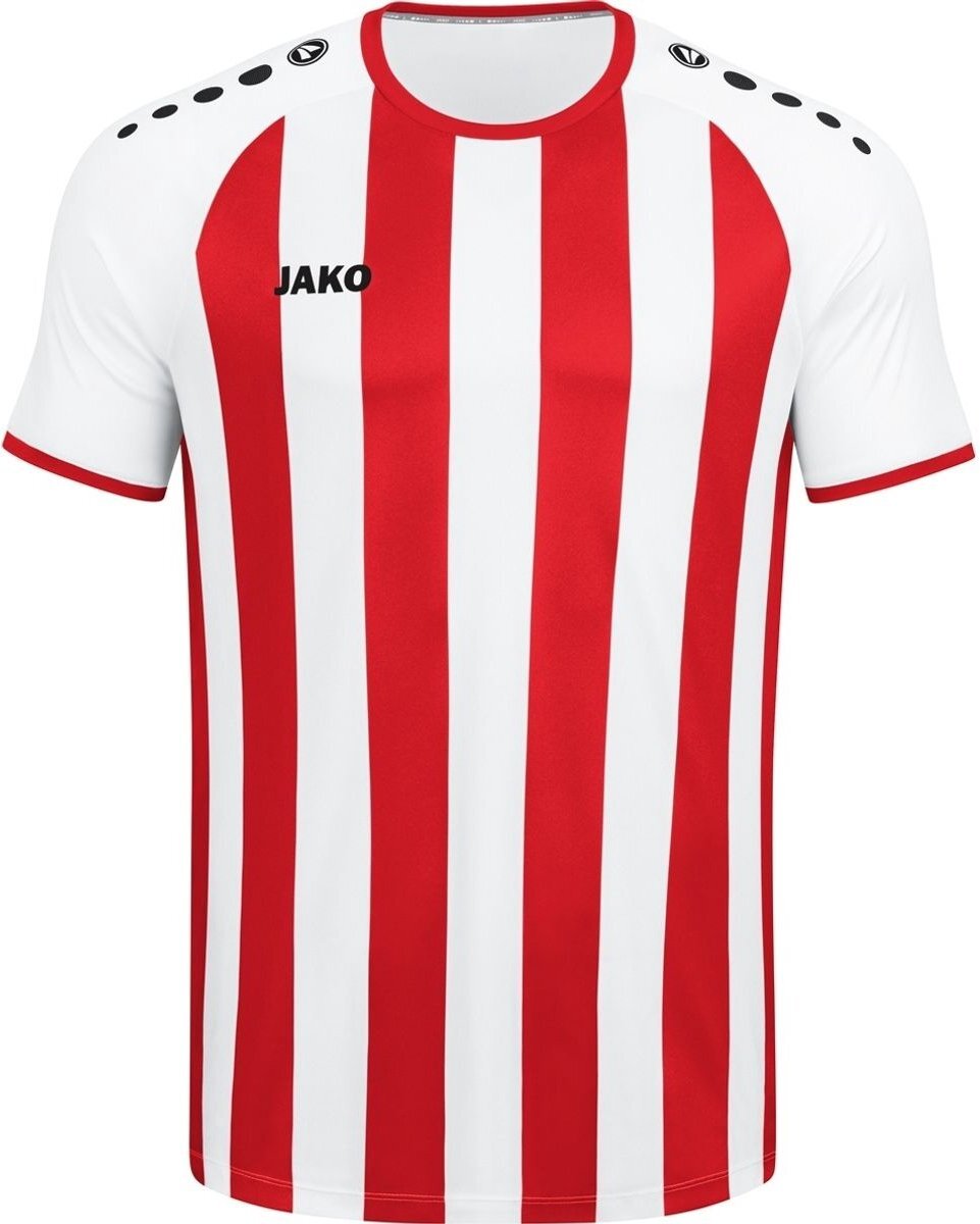 JAKO Inter Shirt Korte Mouw Heren - Wit / Sportrood | Maat: L