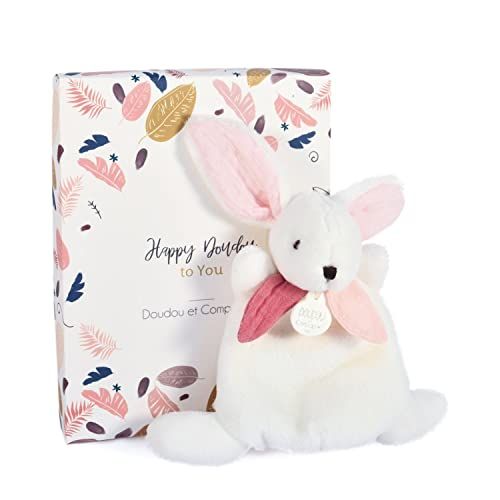 Doudou et Compagnie Happy Boho Mini Knuffeldoek Haas - Roze - 17 cm - DC3882