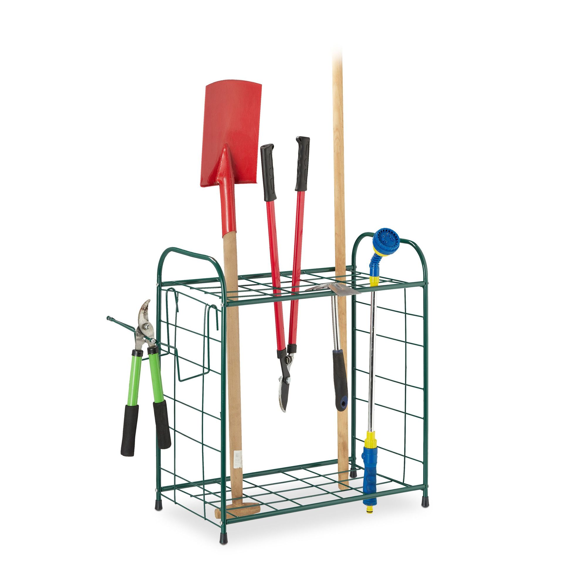 Relaxdays tuingereedschapsrek - tuingereedschap opbergen - gereedschapsrek tuin organizer