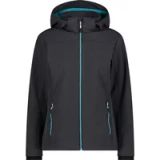 CMP Dames regenjack met capuchon en rits, Polyester, XXL, Antracite-baltic