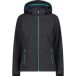 CMP Dames regenjack met capuchon en rits, Polyester, XXL, Antracite-baltic