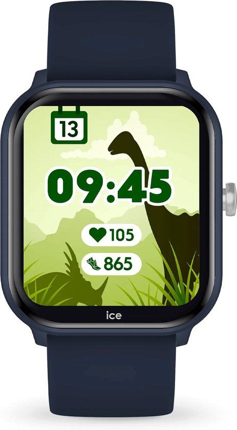 Ice-Watch ICE smart junior 3.0 Blue 1,75 AMOLED - Rechthoekig blauw verbonden horloge voor jongens met siliconen band - 024295 (1,75 inch)