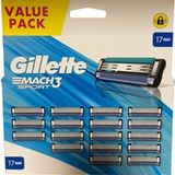 Gillette Mach3 17 Scheermesjes Value Pack sport