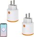 Merkloos Smart Power Plugs - Slimme Zigbee stekker met meet- en timerfunctie - Tuya app bediening - Push melding - 16A - Compatibel met Alexa en Google Home - Verpakking van 2 stuks