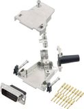 encitech D45ZF15-DBCP15-K 6355-0049-02 D-sub male connectorset 45 ° Aantal polen: 15 Crimpen 1 stuk(s)