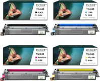 Evoke TN-249 Black, Cyan, Magenta, Yellow Toner Cartridge Set