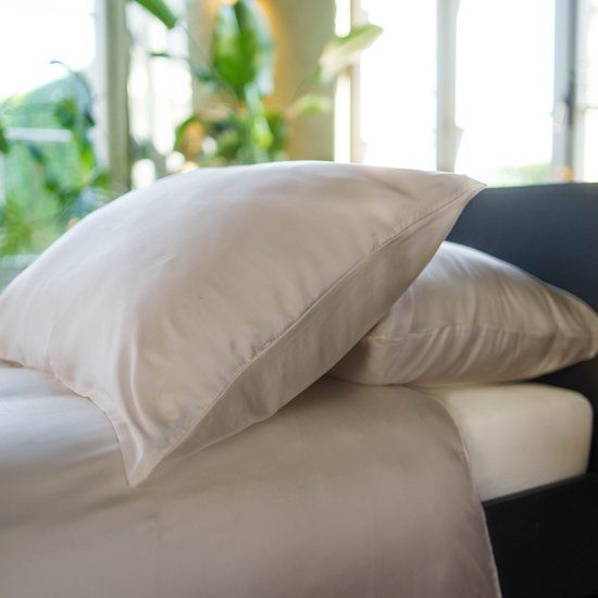 Kayori Daiki Dekbedovertrek Tencel - 140x200-220 + 1 sloop - Eenpersoons - 500TC Hotelkwaliteit - Zacht, Verkoelend & Antibacterieel - Grijs