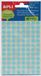 Apli ronde etiketten in etui diameter 8 mm, blauw, 288 stuks, 96 per blad