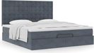 Prolenta Maison Exclusive - Ottoman bedframe met donkergrijs fluweel, geschikt voor een matras van 180x200 cm