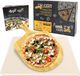 Pierre à pizza sans marque pour four et grill à gaz - set de 3 pièces avec pelle à pizza