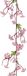 Everlands Guirlande de branches de fleurs artificielles - rose - 187 cm