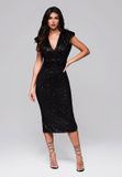 Ombre LARICA Jurk - Rits - Jurk Zwart L