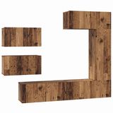 vidaXL Tv-meubelset - Oud Hout Bewerkt