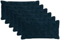 vidaXL Kussensloop 6 stuks Marineblauw 40 x 70 cm Nep Konijnenbont