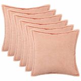 vidaXL - Kussensloop - 6 stuks - Roze - 40 x 40 cm