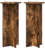 vidaXL Plantenstandaard 2 st gerookt eiken 40 x 40 x 80 cm