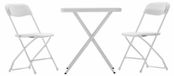 Ensemble de jardin pliable avec table et 2 chaises