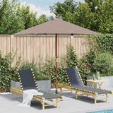 Maison Exclusive Parasol avec mât en bois, 150x200 cm, couleur taupe